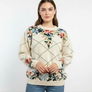 Vintage 1990’s Women’s Sweater Hand Knit For The Limited